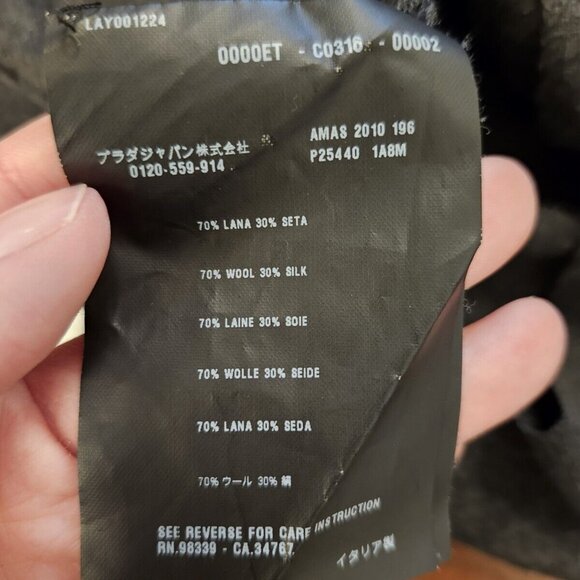 Prada women's button up cardigan in gray size 46 women's wool and silk - Picture 4 of 6